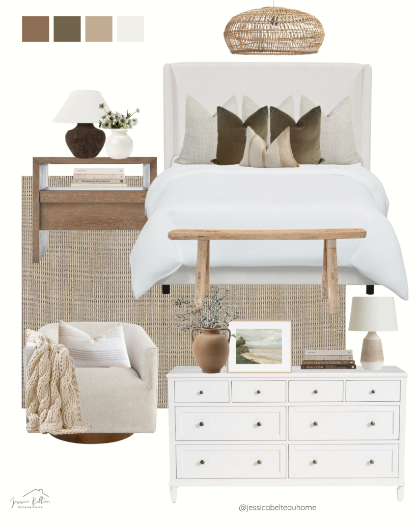 Neutral and Organic Bedroom Design